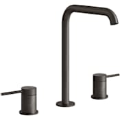 Gessi Gessi 316 1.2 GPM Tall Widespread Bathroom Faucet from the Cesello Series Black Metal Brushed PVD