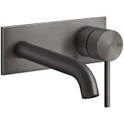 Gessi Gessi 316 1.2 GPM Wall Mounted Centerset Bathroom Faucet from the Cesello Series Black Metal Brushed PVD