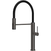 Gessi Gessi 316 1.75 GPM Single Hole Kitchen Faucet with Dual Spray Functions Black Metal Brushed PVD