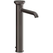 Gessi Origini 1.2 GPM Single Hole Tall Bathroom Faucet with Pop-Up Drain Assembly Black Metal Brushed PVD