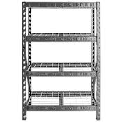 Gladiator 48" Wide 3 Shelf Metal Heavy Duty Rack with 18" Deep Shelves Hammered Granite
