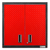 Gladiator Premier 30"W x 30"H Pre-Assembled Two-Door Gearbox Granite / Red