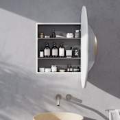 Glass Warehouse Orsa 36" x 36" Frameless Single Door Medicine Cabinet White