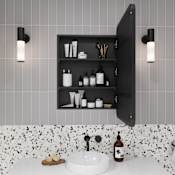 Glass Warehouse Calla 22" x 32" Framed Single Door Medicine Cabinet Matte Black