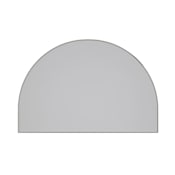 Glass Warehouse Kira 48" W x 32" H Contemporary Arched Framed Bathroom Wall Mirror Brushed Nickel
