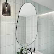 Glass Warehouse Starla 36" W x 59" H Contemporary Specialty Framed Bathroom Wall Mirror Black