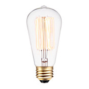 Globe Electric Single Vintage Edison 60W 2700K Dimmable S60 Medium (E26) Incandescent Bulb Soft White