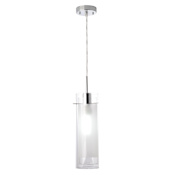 Globe Electric Single Light 16" Tall Pendant Polished Chrome