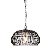 Globe Electric Diego 15" Wide Cage Plug-In Pendant Matte Black