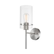 Globe Electric Cusco Single Light 5" Wide Wall Sconce Brushed Nickel