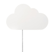 Globe Electric Novogratz 9" Tall Plug-In Wall Sconce with Decorative Cloud Shade Matte White