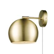 Globe Electric Novogratz 9" Tall Adjustable Hardwired or Plug-In Wall Sconce Matte Brass