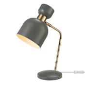 Globe Electric Harper 16" Tall Gooseneck Desk Lamp Matte Gray