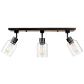 Globe Electric Griffith 3 Light 25" Wide Accent Light Ceiling Fixture Matte Black