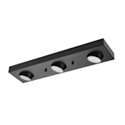 Globe Electric Bleecker 3 Light 19" Wide LED Accent Light Ceiling Fixture Matte Black