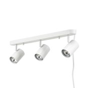 Globe Electric Dale Plug-in 3 Light 22" Wide Accent Plug-In Light Linear Ceiling Fixture Matte White
