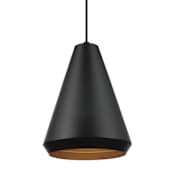 Globe Electric Harvey 9" Wide Mini Pendant Matte Black
