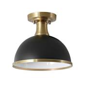 Globe Electric Beckett 10" Wide Semi-Flush Ceiling Fixture Matte Black