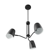 Globe Electric Logan 3 Light 27" Wide Chandelier Matte Black