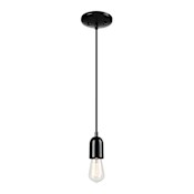 Globe Electric Jaxson 5" Wide Mini Pendant Glossy Black