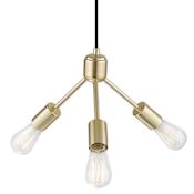 Globe Electric Novogratz 3 Light 13" Wide Chandelier Gold