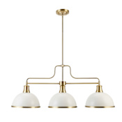 Globe Electric Beckett 3 Light 36" Wide Linear Chandelier Matte White