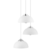Globe Electric Tribeca 3 Light 16" Wide Multi Light Pendant Chrome