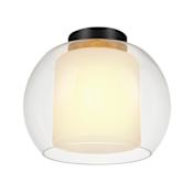 Globe Electric Aura 12" Wide Flush Mount Globe Ceiling Fixture Bronze