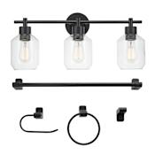 Globe Electric Cannes 3 Light 24" Wide Vanity Light Matte Black