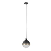 Globe Electric Bari Single Light 9" Wide Mini Pendant Matte Black