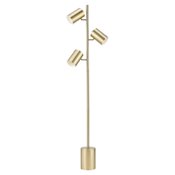 Globe Electric Pratt 3 Light 63" Tall Tree Floor Lamp Matte Soft Gold