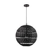 Globe Electric Beth 18" Wide Pendant Matte Black
