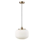 Globe Electric Lily 12" Wide Pendant Brass