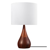 Globe Electric Harrington 20" Tall Accent Table Lamp Satin Dark Wood
