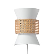 Globe Electric Ayla 2 Light 11" Tall Hardwired or Plug-In Wall Sconce Matte White