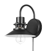 Globe Electric Wren 8" Tall Wall Sconce Matte Black
