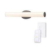 Globe Electric Pacific 24" Wide LED Bath Bar with Frosted Acrylic Shade Black