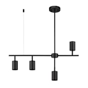 Globe Electric Hadid 4 Light 28" Wide Fixed Rail Linear Ceiling Fixture Matte Black
