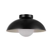 Globe Electric Selma 13" Wide Semi-Flush Ceiling Fixture Matte Black