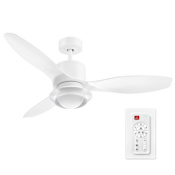 Globe Electric Oswald 48" 3 Blade Indoor Smart Adjustable Color Temperature LED Ceiling Fan White