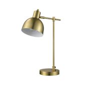 Globe Electric Dimitri 18" Tall Boom Arm Desk Lamp Matte Brass