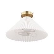 Globe Electric Delphine 2 Light 15" Wide Semi-Flush Ceiling Fixture Matte Brass