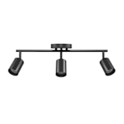 Globe Electric Pratt 3 Light 21" Wide Fixed Rail Linear Ceiling Fixture Matte Black