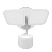 Globe Electric Double Light 5-1/16" Wide Adjustable 4000K LED Outdoor Security Flood Light White