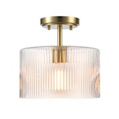 Globe Electric Suzie 10" Wide Semi-Flush Drum Ceiling Fixture Matte