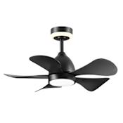 Globe Electric 30" 5 Blade Indoor LED Ceiling Fan Matte Black