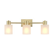 Globe Electric 3 Light 21" Wide Vanity Light Matte Brass