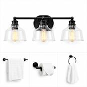 Globe Electric 3 Light 24" Wide Vanity Light Matte Black