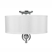 Golden Lighting Cerchi 2 Light 15" Wide Semi-Flush Drum Ceiling Fixture Chrome