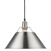 Golden Lighting Orwell 14" Wide Pendant Pewter